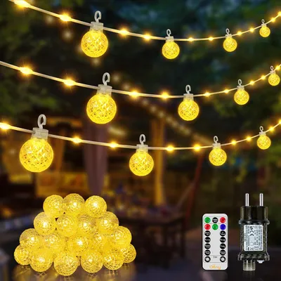 Productafbeelding van Campinglichtsnoer 20m - 120 LED - Met Stekker - Afstandsbediening - Warmwit - Binnen en Buiten