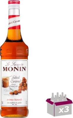 Produktbild von Lot de 3 Sirop Monin - Caramel salé - 70cL
