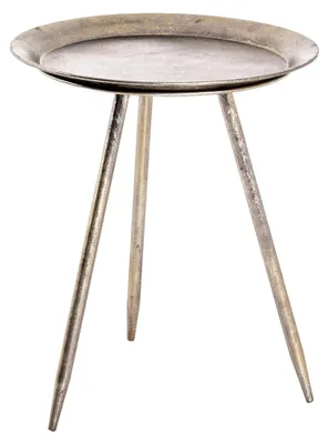 Runder Beistelltisch Metall bronze H 47 cm Ø 38 cm