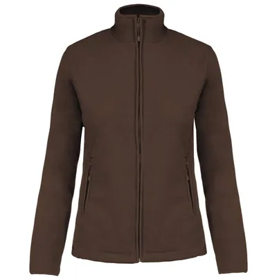 Produktbild von Kariban Damen Fleece Jacke Micro Fleecejacke Windjacke Winterjacke, Größe:XS, Farbe:Chocolate
