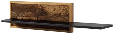 Immagine prodotto di MASSIVMOEBEL24 | Mensola 113x23x28 oliato naturale / nero LINDAU #105