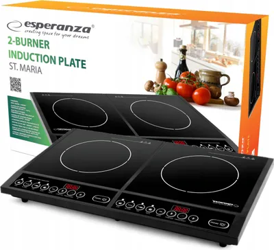 Produktbild von Tragbarer Induktionsherd Esperanza Ekh008 4000W 2 Brenner 8 Temp
