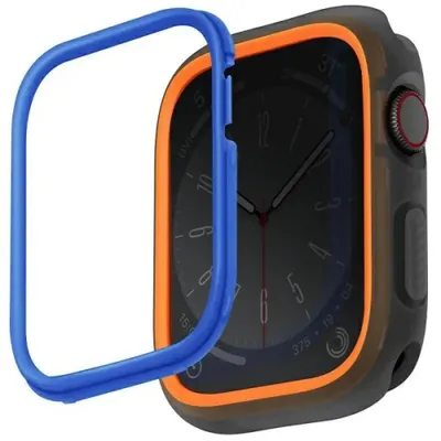 Image de Uniq Moduo Case Apple Watch Series 4/5/6/7/8/9/Se/Se2 44/45Mm Orange-Bleu/Orange-Bleu
