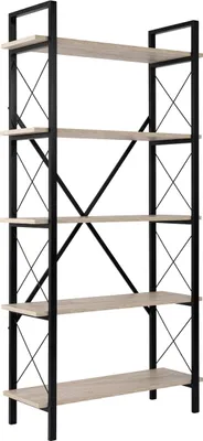 Produktbild von Skye Decor, Elysian - Travertine, Black, Bücherregal, Travertin, 100 % melaminbeschichtete Spanplatte, 90 x 33,5 x 180 cm