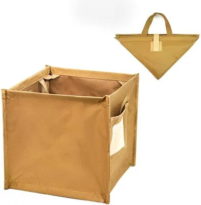 Zdjęcie produktu dla Pojemnik do przechowywania 33L - Składany kosz na śmieci - Do użytku zewnętrznego - Wodoodporny - Wytrzymały materiał - 32x32x32 cm