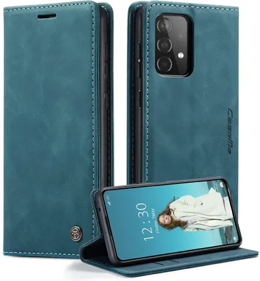 Produktbild von Hülle Samsung Galaxy A53 Handyhülle Klapphülle Tasche Etui Flip Case Dunkles Zyanblau