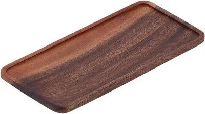 Zdjęcie produktu dla Taca z drewna orzechowego 98 x 47 cm – taca na kawę i herbatę do domu