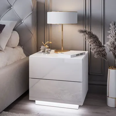 Produktbild von Nachttisch LINA LUX Hochglanz und LED