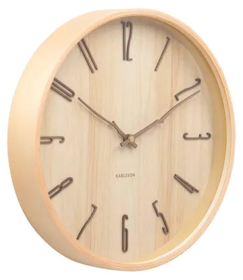 Produktbild von Karlsson - Wanduhr Rama - Hellbraun - Ø30cm