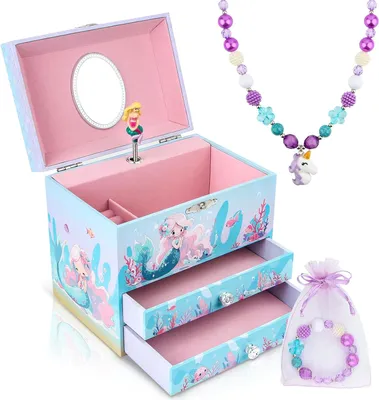 Produktbild von Schmuckkästchen, Spieluhr mit 2 Schubladen, Ballerina, für Kindergeburtstag