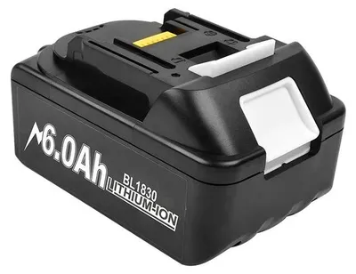 Produktbild von 18V Akku für Makita Werkzeuge - Ersatzakku BL1830 Li-Ion - 6000 mAh Hochleistungsakku - kompatibel mit BL1850 BL1860 LXT400 - 1 Stück