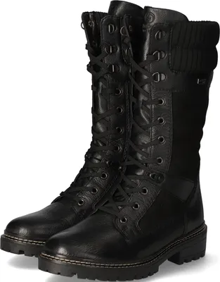 Image de Remonte bottes femme douillette et chaude avec Laine et semelle amovible D0B76, Taille:38 EU, Couleur:Noir