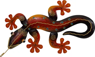 Produktbild von Gecko Deko Lurch Eidechse Wanddeko Wandbild Salamander Echse Drache Skulptur