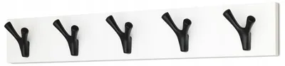 Produktbild von Furniteco Moderner Wandgarderobe mit 5 Haken weiß
