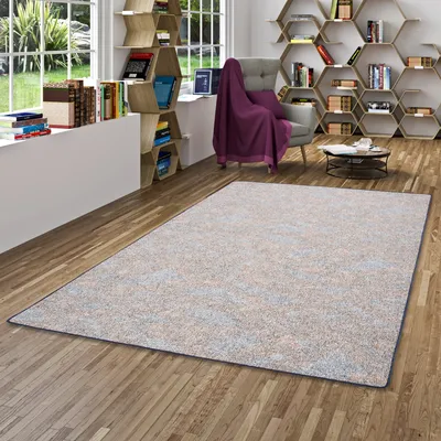 Produktbild von Schlingen Teppich Memory Grau Blau Meliert, Größe:300x300 cm