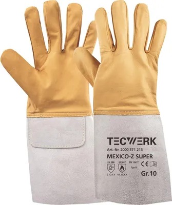 Image de Gants Schweier Mexico Z Super taille 11 jaune/gris EN 388, EN 407, EN 12477, catégorie EPI II