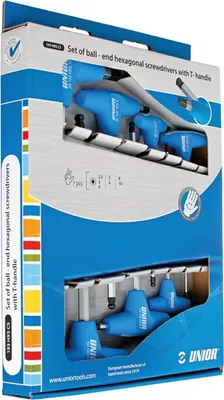 Produktbild von Unior Sechskantstiftschlüsselset T-Griff Kugelkopf, 2,5-10mm, 193HXSCS