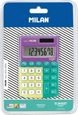 Obrázek produktu pro Milan Sunset, Desktop, Jednoduchá kalkulačka, 8 číslice/číslic, Baterie / Solár, Tyrkysová