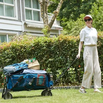 Produktbild von Famanu Transportwagen - Multifunktionale Trolley mit großem Stauraum