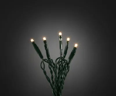 Produktbild von Konstsmide - Micro LED Lichterkette, 100 warm weiße Dioden, 24V Innentrafo, grünes Kabel ; 6354-120