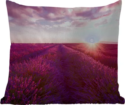 Produktbild von MuchoWow® Outdoor Kissen - Lavendel - Blumen - Frankreich - 45x45 cm - Wetterfest - Lounge Kissen - Fotokissen - Dekoratives Kissen