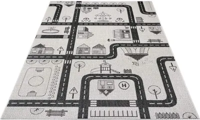 Produktbild von Leva Teppich 120 cm x 170 cm Straße Grau