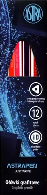 Zdjęcie produktu dla Ołówek grafitowy z gumką Astra - zestaw 12 sztuk
