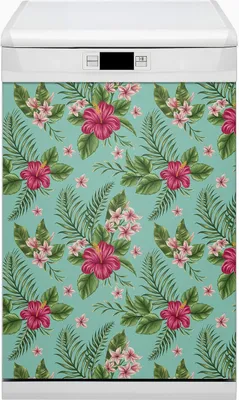Produktbild von Geschirrspüle Magnet für Spülmaschine Magnetmatte Küche Magnete  Dekorative 45x80 cm  - Blumen