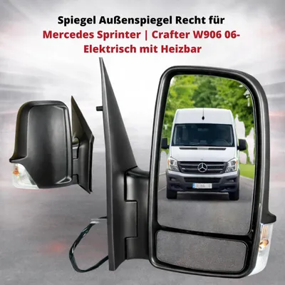 Immagine prodotto di Specchietto esterno destro per Mercedes Sprinter | Crafter W906 (dal 2006) – Elettrico con riscaldamento