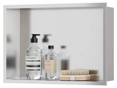 Immagine prodotto di Nicchia doccia a parete - Acciaio inox 304 - 45 x 30 cm - Spazzolato