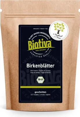Produktbild von Biotiva Birkenblätter geschnitten 100g aus biologischem Anbau