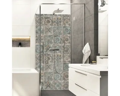 Produktbild von Duschrückwand mySpotti Shower Jessica Fliesenoptik 255 x 150 cm SH-255150-1856-HB