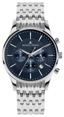 Jacques Lemans 1-2228H Herrenuhr Chronograph London Blau 1