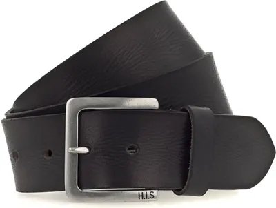 Produktbild von H.I.S Leder Gürtel 45mm Leather Belt W80 Black schwarz