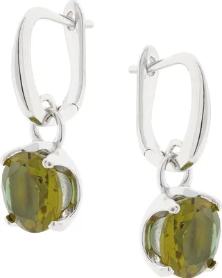 Produktbild von Ohrringe aus 925 Silber mit runden Sultaniten, Sterlingsilber Schmuck für Damen