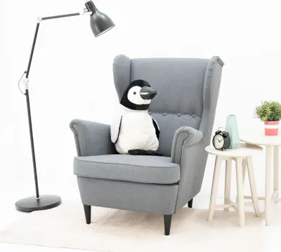 Produktbild von Gustaw Pingui Teddybär Groß XXL (schwarz und weiß, 60cm) - Plüschbär, Kuschelbär XXL Plüschtier, Plüschtier Kuscheltier Teddy Bear