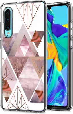 Produktbild von Motiv TPU Cover für Huawei P30 Hülle Silikon Case mit Muster Handy Schutzhülle