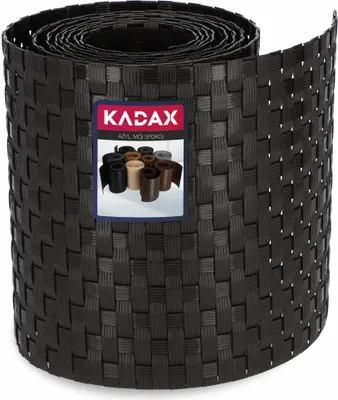 Obrázek produktu pro KADAX Technorattanová plotová páska "Vesta", 19 x 255 cm, tmavě hnědá, zahradní zástěna, větrná clona na balkon, zahradní plot
