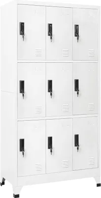 Produktbild von Schließfachschrank Weiß 90x45x180 cm Stahl