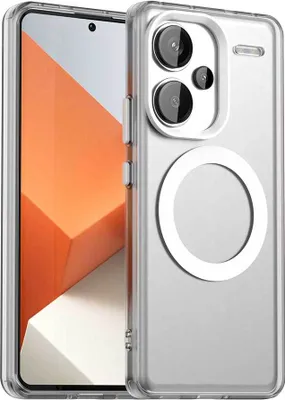 Image de Etui magnétique pour Xiaomi Redmi Note 13 Pro+ 5G , étui antichoc fin, mat et translucide Blanc