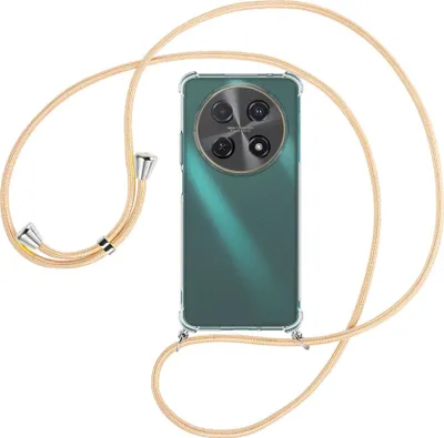 Produktbild von Handykette Backcover-Schutzhülle mit Band (Metall silberfarben) für Huawei nova 12i - Goldkordel