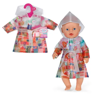 Produktbild von BABY born Regenmantel im City-Style mit buntem Print für 43 cm Puppen
