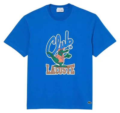 Produktbild von Lacoste - "Club" T-Shirt für Herren/Damen Uni, Dicke Baumwolle GT16446 (S) (Blau)