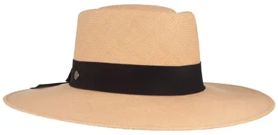 Bolero-Panamahut mit Schleife & UV-Schutz 50+ von Hut-Breiter in braun