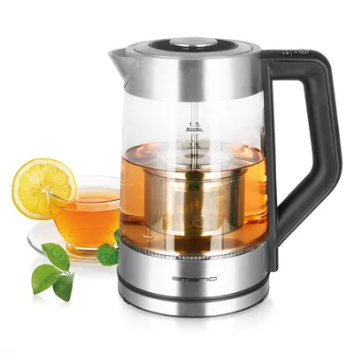 Productafbeelding van Emerio Waterkoker WK-122730 – 1,7 Liter – 2200 W – Instelbare Temperatuur – LED-verlichting – Oververhittingsbeveiliging – Waterniveau-indicator – RVS