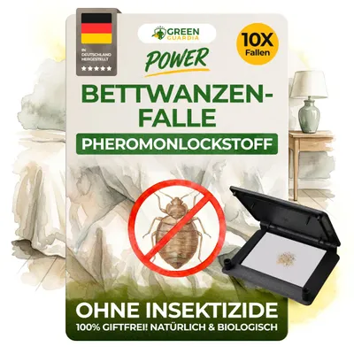 Produktbild von Bettwanzenfalle mit Lockstoff -10x Fallen- Natur Mittel gegen Bettwanze,Bettwanzen Bekämpfung mit Bettwanzen Falle,Pheromonfallen für Schlafzimmer uvm