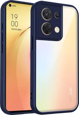 Obrázek produktu pro Pouzdro pro Oppo Reno8 5G průhledný zadní kryt s TPU rámečkem, odolné proti nárazům Modrý
