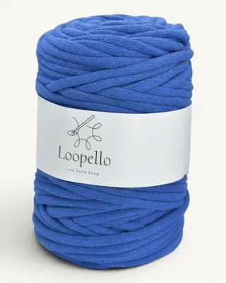 Obrázek produktu pro Loopello bavlněný provázek, průměr 9 mm, délka 100 m – královská modř