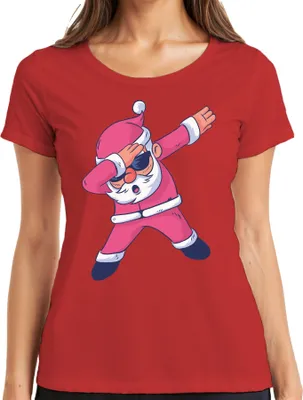 Produktbild von Dabbing Santa Sonnenbrille - Weihnachten Weihnachtsgeschenk Christmas Damen T-Shirt, Rot, S