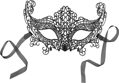 Produktbild von Schwarze Spitzenmaske Katze - schwarz